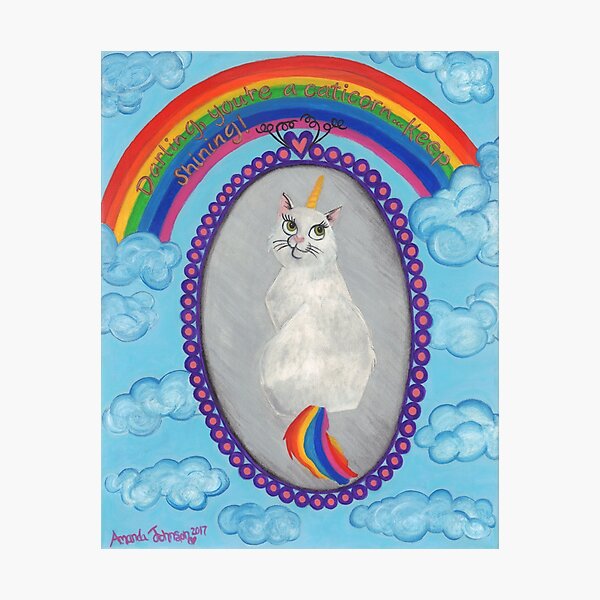 Whimsical Caticorn Photographic Print