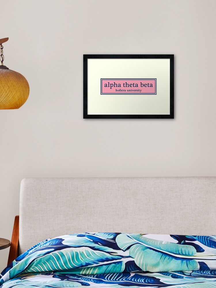 Aob Alpha Theta Beta Vineyard Vines Logo Framed Art Print By