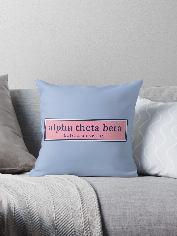 Aob Alpha Theta Beta Vineyard Vines Logo Throw Pillow By