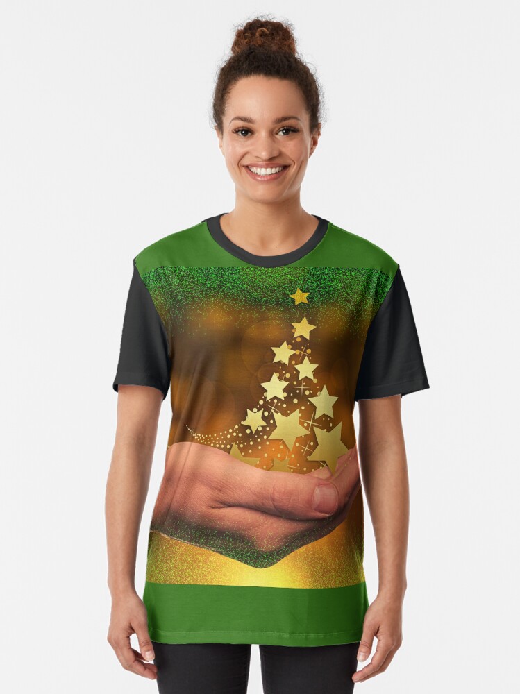 Alternate view of Handing Over Christmas Joy Graphic T-Shirt