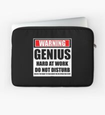 Warning Genius Hard At Work Do Not Disturb Laptop Sleeve
