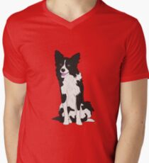 Border Collie Men's V-Neck T-Shirt