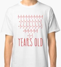 Awesome Simple Math 80th Birthday Shirts For Men and Women Classic T-Shirt