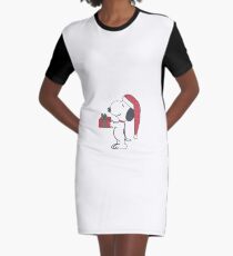 Christmas Snoopy Graphic T-Shirt Dress
