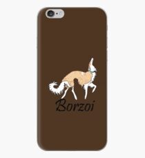 White And Gold Borzoi iPhone Case