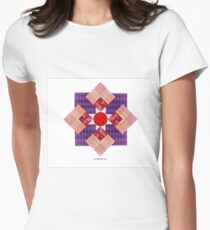 SCRAPBOOK PAPER FIGURE Women's Fitted T-Shirt