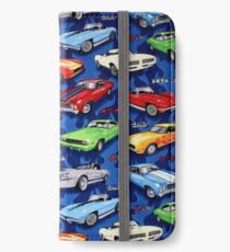 Auto Sports Muscle Cars Pattern iPhone Wallet/Case/Skin