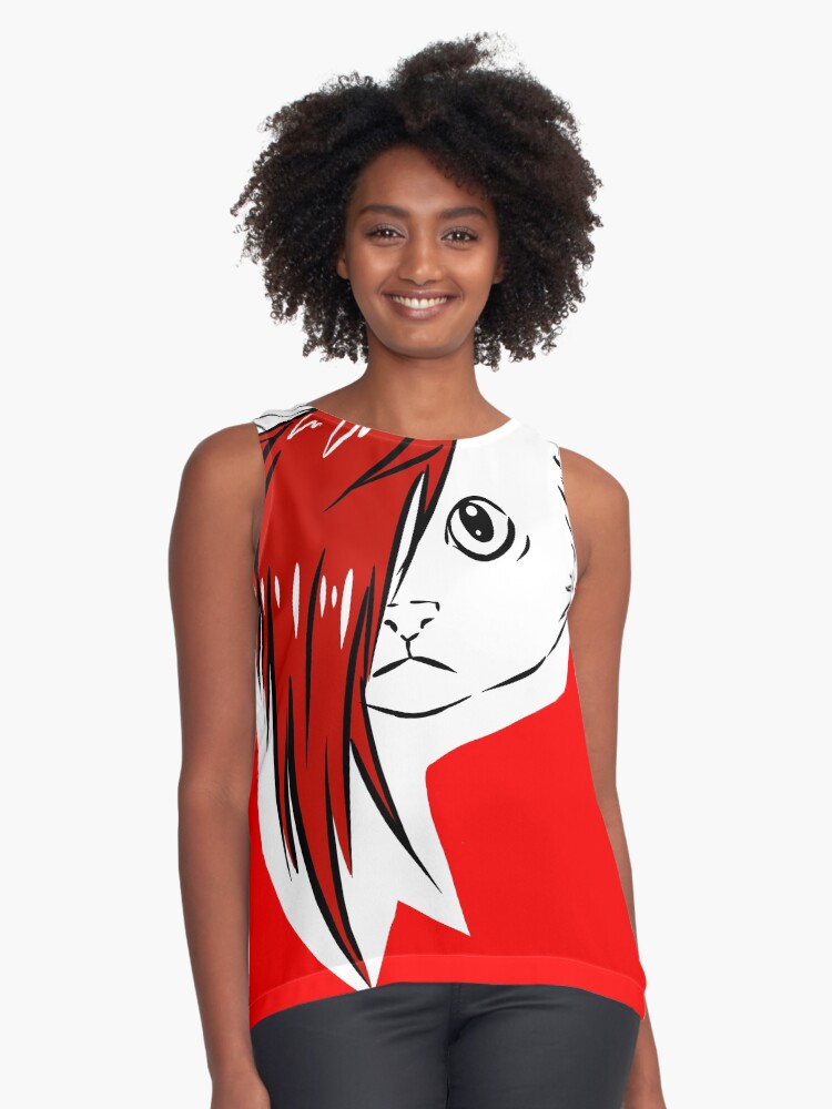 Emo Kitten Emo Hair Sleeveless Top By Onioneyes Redbubble