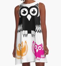 Vector Owl A-Line Dress