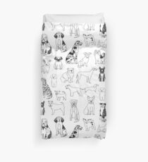 Dogs Dogs Dogs - White background Duvet Cover