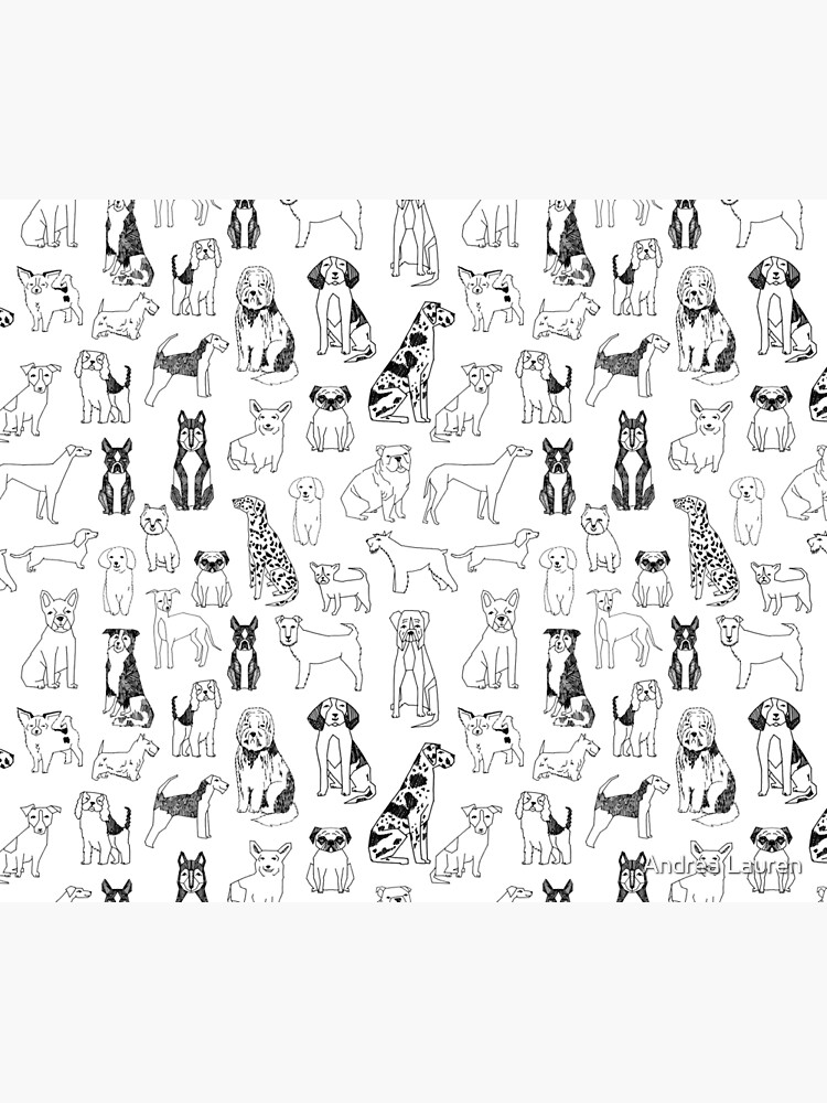 Dogs Dogs Dogs - White background by papersparrow