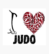 Judo T shirt Design I love judo Photographic Print