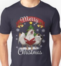 Birds Marry Christmas Unisex T-Shirt