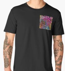 dahlia pop art, , floral abstract Men's Premium T-Shirt