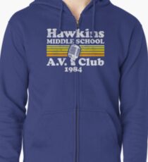 Sudadera con capucha y cremallera Club de AV Hawkins Middle School