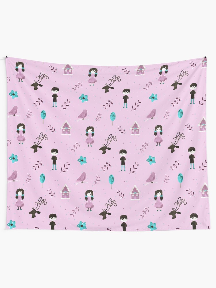 Alternate view of Through the Forest (Pink version) Tapestry