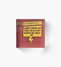 Comic Book Wifi Acrylic Block