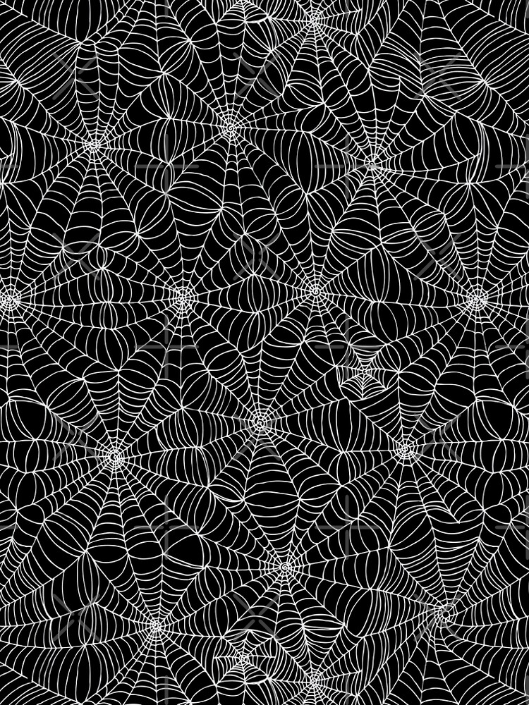 Spider web pattern - white on black by Cecca Designs by Cecca-Designs