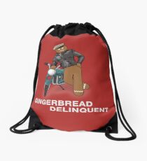 Gingerbread Delinquent Drawstring Bag