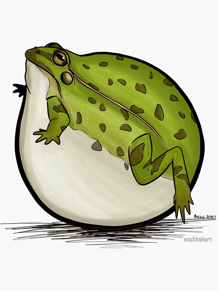 "Fat Frog" Sticker by makkelart | Redbubble