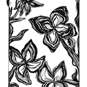 Artwork thumbnail, Flowery, Ink Drawing by djsmith70