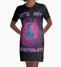 Grandmaster - It's My Birthday! Graphic T-Shirt Dress