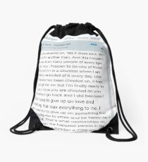 Jai Brooks Playing The Victim Drawstring Bag
