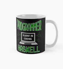 Retro Programmer Design Fluent in Coding Haskell Mug