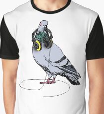 Techno Pigeon Graphic T-Shirt