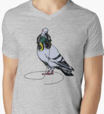 Techno-Taube T-Shirt mit V-Ausschnitt