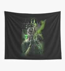 rainbow - the caverns, in the ear, out the mouth, encircling the future Wall Tapestry