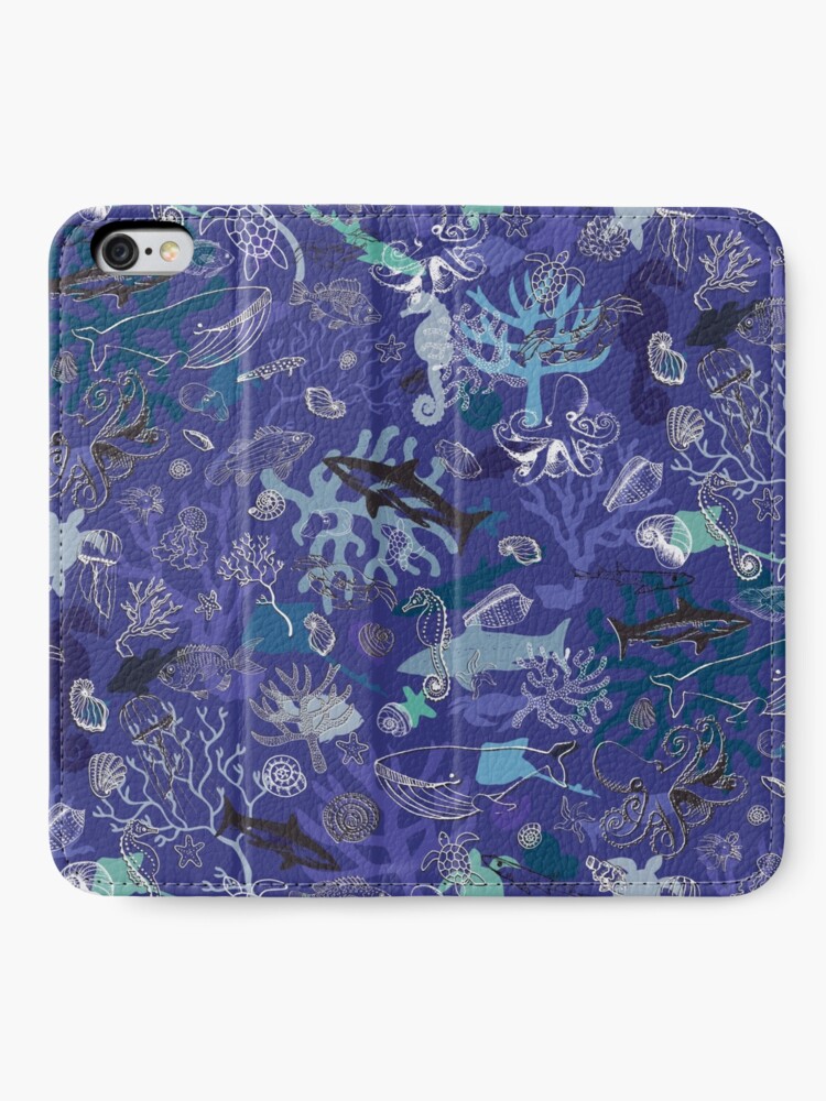 Alternate view of Ocean Colour Scene - blue - Nautical design by Cecca Designs iPhone Wallet