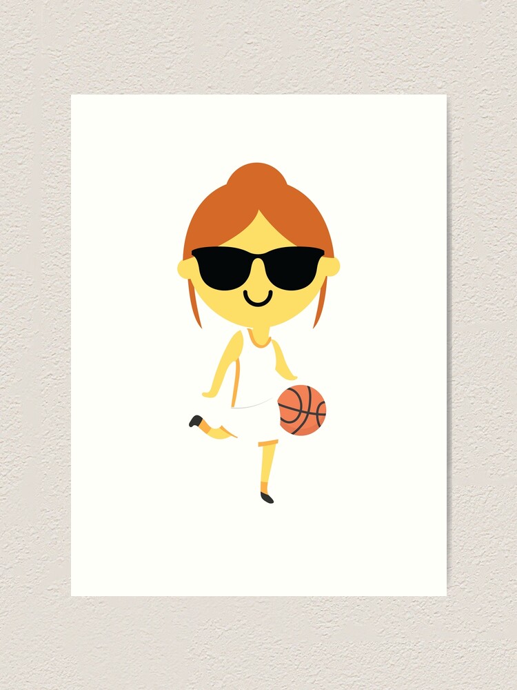"Basketball Girl Emoji " Art Print by HippoEmo Redbubble