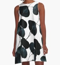 Dark Leaves #redbubble #artforsale A-Line Dress