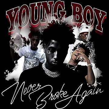 Youngboy Never Broke Again Men's T-shirt Vintage 90s Rap Hip Hop T