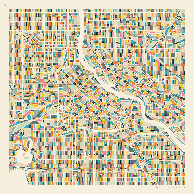 MINNEAPOLIS MAP By JazzberryBlue Redbubble   Flat,800x800,075,f.u46 