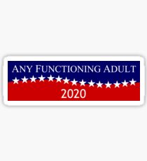 Any Functioning Adult - Politics Bumper Sticker Sticker