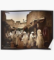 A vintage photograph of a Middle Eastern Market Poster