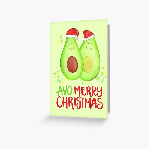 Avocado - Avo Merry Christmas Greeting Card