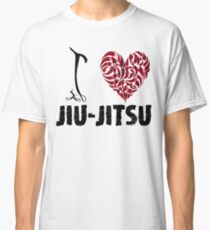 Jiu-Jitsu white T shirt text I love Jiu-Jitsu Classic T-Shirt
