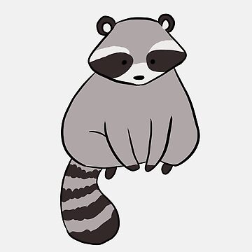 Cute raccoon illustration  Sticker for Sale by Yarafantasyart