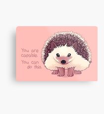 "You Are Capable" Hedgehog Metal Print