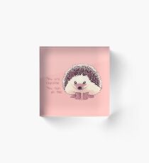 "You Are Capable" Hedgehog Acrylic Block