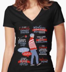 BTS Suga Quotes Women's Fitted V-Neck T-Shirt