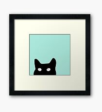 Hiding Kitty Cat Framed Print