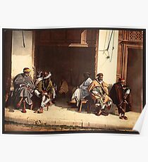 Arabs relaxing vintage photograph Poster