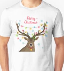 Deer with Christmas Lights Unisex T-Shirt