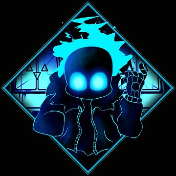 FNF UNDERTALE INDIE CROSS NIGHTMARE Sans remaster art - Undertale Sans -  Magnet