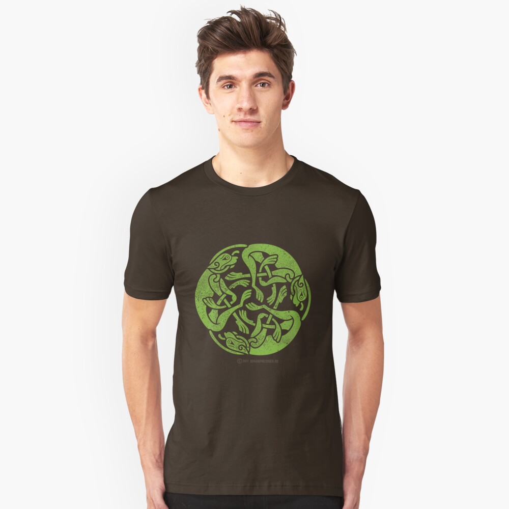 Irish Wolfhound With Celtic Shamrock Standard Unisex T-shirt