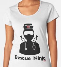 Rescue Ninja - Funny Registered Nurse Women's Premium T-Shirt